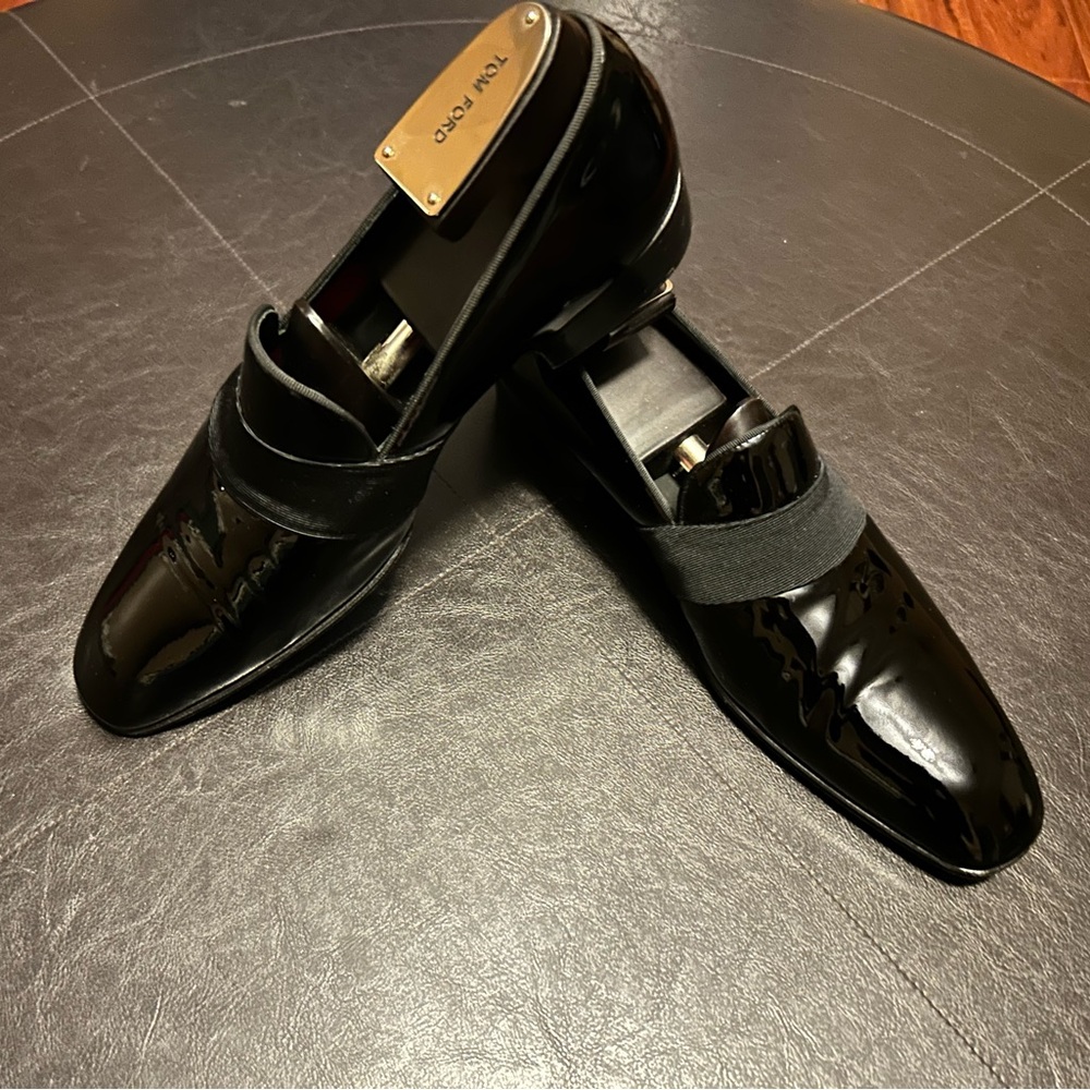 TOM FORD Gianni Evening Slip-on Patent Leather Tuxedo Shoe
